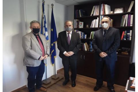 "Με τον αν. Υπουργό Ανάπτυξης & Επενδύσεων συναντήθηκε ο Πρόεδρος του Β.Ε.Π."