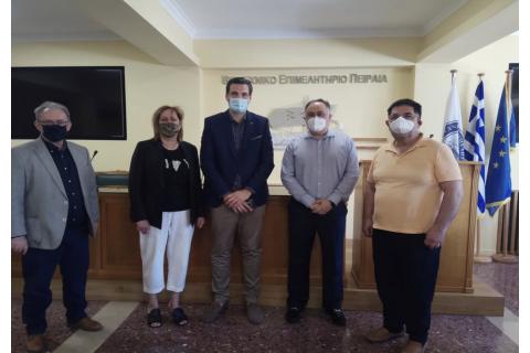 "Συνάντηση Προέδρου Β.Ε.Π. με τον Πρόεδρο και μέλη της Διοίκησης του Εμπορικού Συλλόγου Πειραιά"