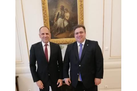 Συνάντηση του Προέδρου της ΚΕΕΕ. κ. Γιάννη Βουτσινά, με τον Υπουργό Εξωτερικών, κ. Γιώργο Γεραπετρίτη – Κ.Ε.Ε.Ε.