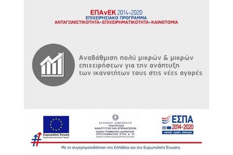  Απόφαση ανάκλησης ένταξης πράξης στη Δράση "Αναβάθμιση ΠΜΜΕ στις νέες αγορές" του ΕΠΑνΕΚ
