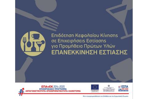 9η Απόρριψη αιτήσεων στη Δράση «Επιδότηση Κεφαλαίου Κίνησης σε Επιχειρήσεις Εστίασης για Προμήθεια Πρώτων Υλών» του ΕΠΑνΕΚ