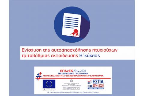 Τρίτη (3η) Απόρριψη Πράξεων Κρατικών Ενισχύσεων στο πλαίσιο της πρόσκλησης «Ενίσχυση της Αυτoαπασχόλησης Πτυχιούχων Τριτοβάθμιας Εκπαίδευσης-Β’ Κύκλος» του ΕΠΑνΕΚ