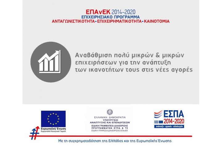  Απόφαση ανάκλησης ένταξης πράξης στη Δράση "Αναβάθμιση ΠΜΜΕ στις νέες αγορές" του ΕΠΑνΕΚ