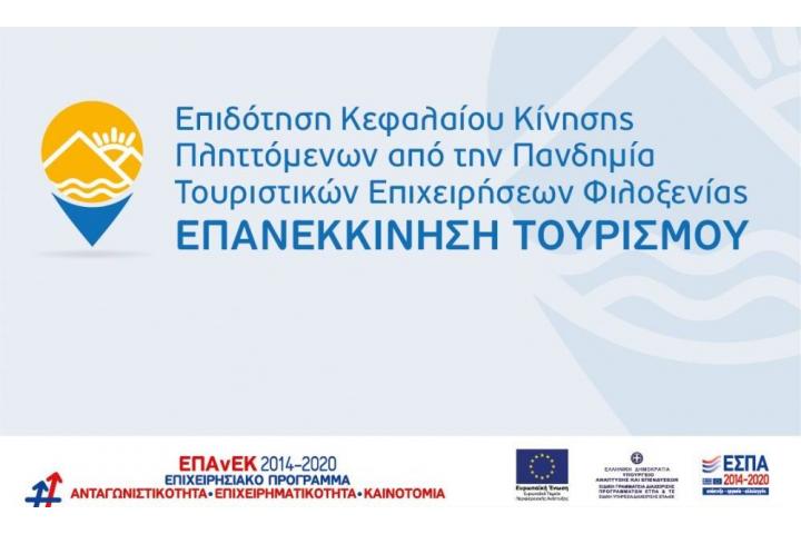 5η Απόφαση Απόρριψης έργων από τη Δράση “Επανεκκίνηση Τουρισμού” του ΕΠΑνΕΚ
